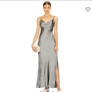 L’Academie Olena Maxi Dress in Slate Grey Size XS